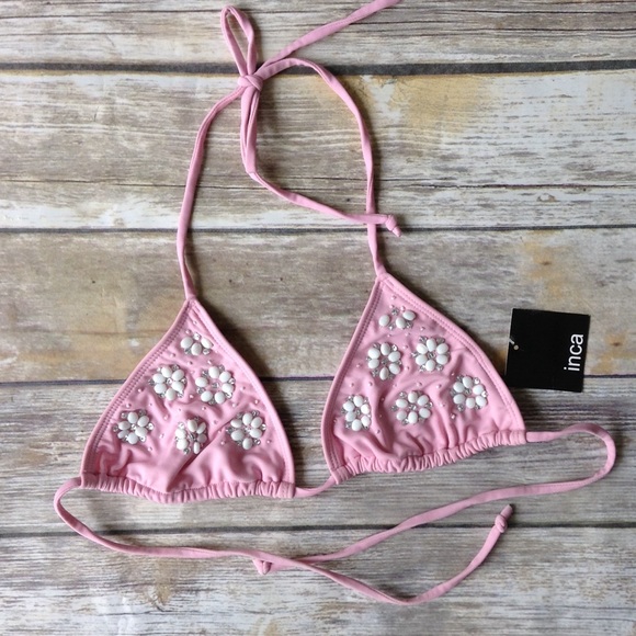 inca Other - Inca pink beaded bikini top S